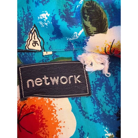 Hawaiian Mens Button-Up Shirt With Tropical Design & Sailboat Print - Picture 4 of 5